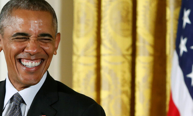image: Obama fleipet om Trumps største anklage om ham